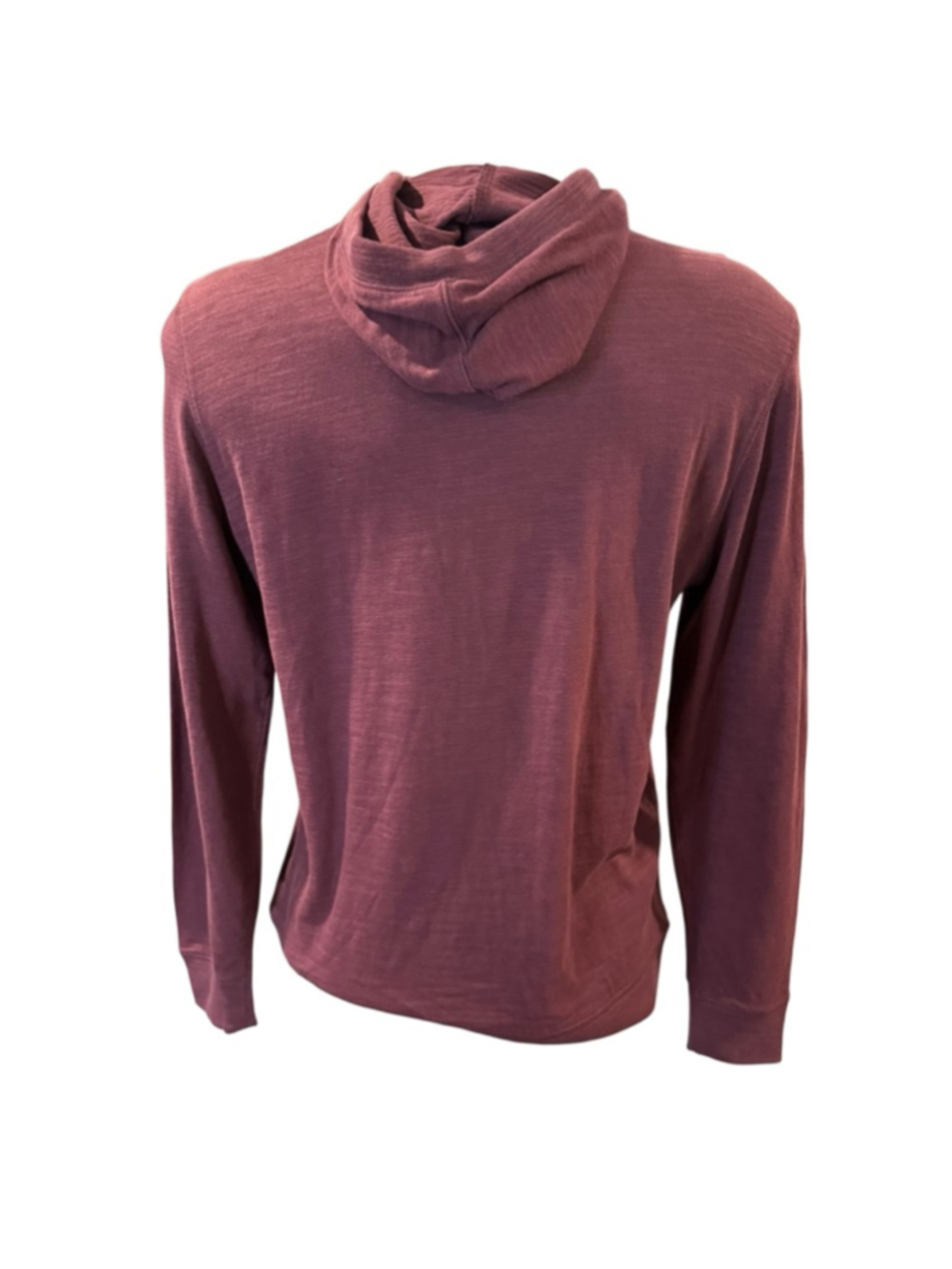 Men's Faherty Sunwashed Slub Hoodie M Mahogany - Picture 2 of 6